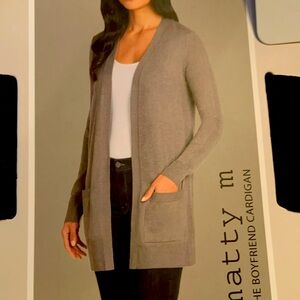 NWT Matty M the boyfriend carnigan, Large, women, cotton blend, machine wash